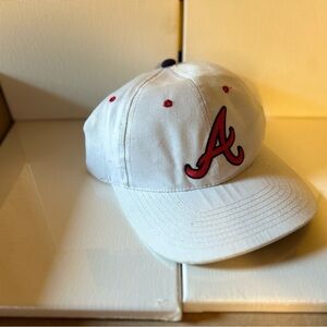 An Atlanta braves baseball cap